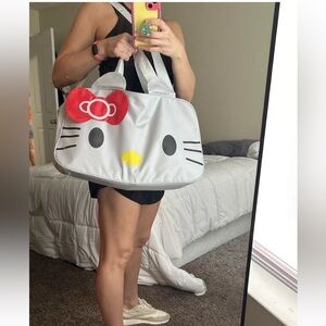 Women Travel Duffel Bag Hello Kitty Handbags weekend tote Luggage Shoulder